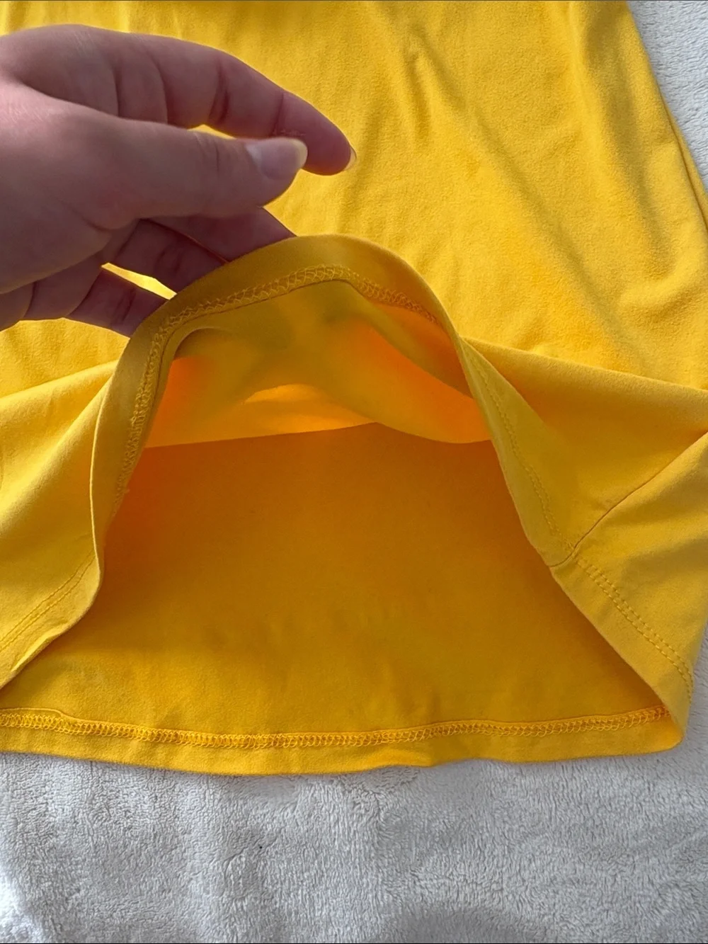 Yellow Off-Shoulder Ruffle Dress - Picture 4 of 5